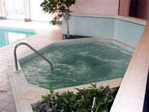 Relaxing hot tub