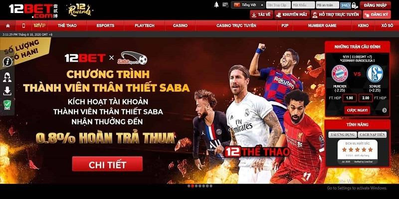 12Bet - Si&ecirc;u phẩm nh&agrave; c&aacute;i đạt điểm 10 về chất lượng