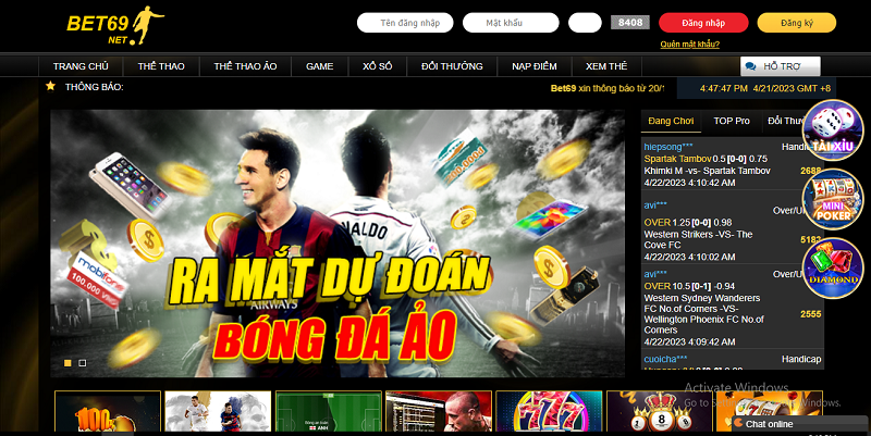 Bet69 &ndash; Nh&agrave; c&aacute;i uy t&iacute;n chuy&ecirc;n cung cấp k&egrave;o b&oacute;ng đ&aacute;, trải nghiệm c&aacute; cược hot nhất