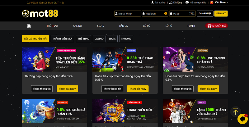 MOT88 - Nh&agrave; c&aacute;i đ&aacute;ng trải nghiệm c&aacute; cược nhất hiện nay